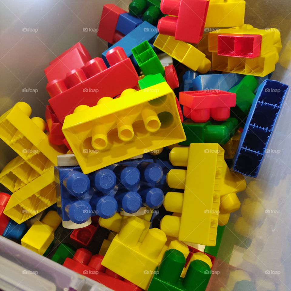 Box of giant Legos
