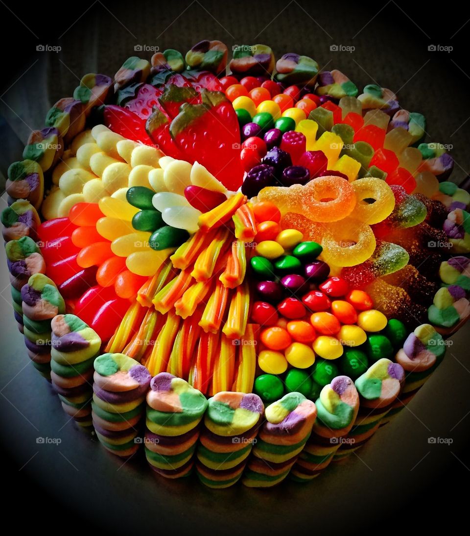 Rainbow jelly Sweets cake