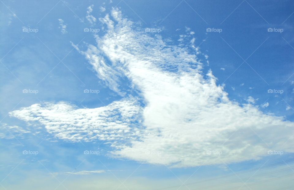 Monster cloud in the blue sky.