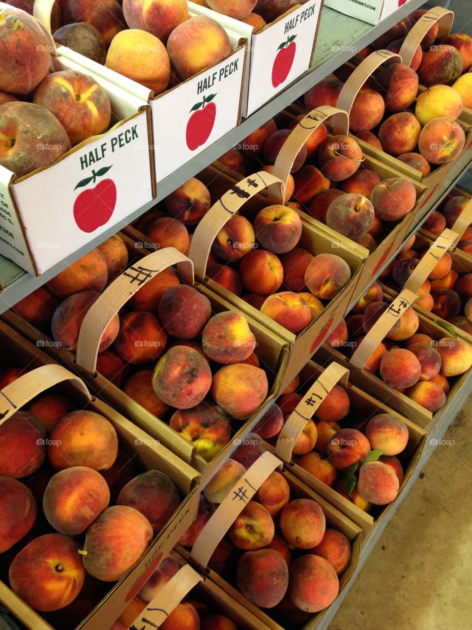 Just Peachy. Peaches at a farmer's market. 