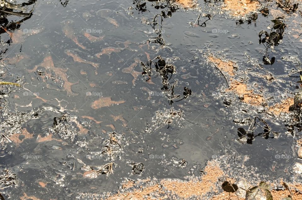 Asphalt Spill On The Ground