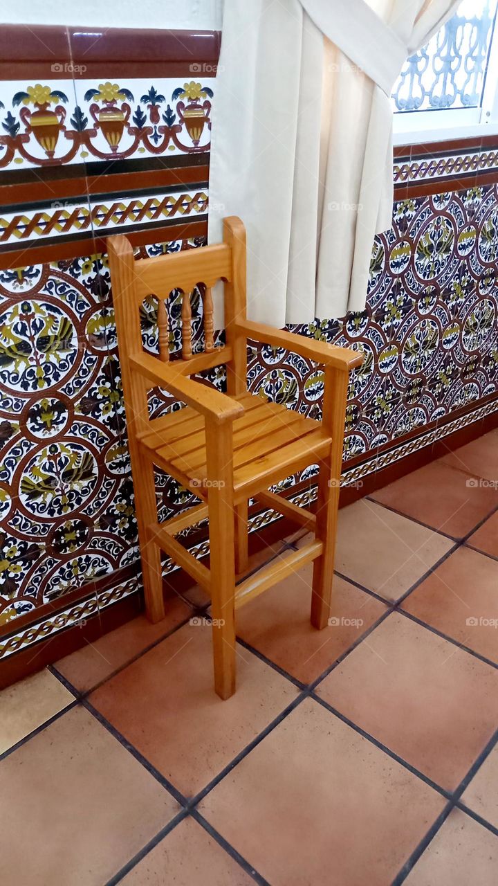 Silla madera niños