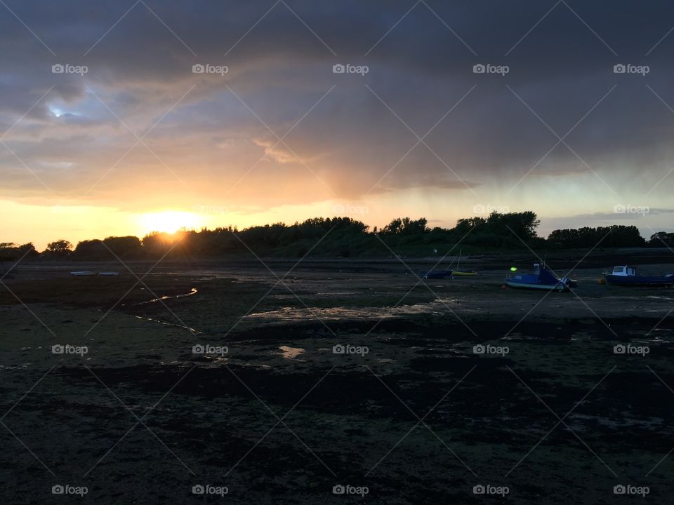 Stormy skies by the sea