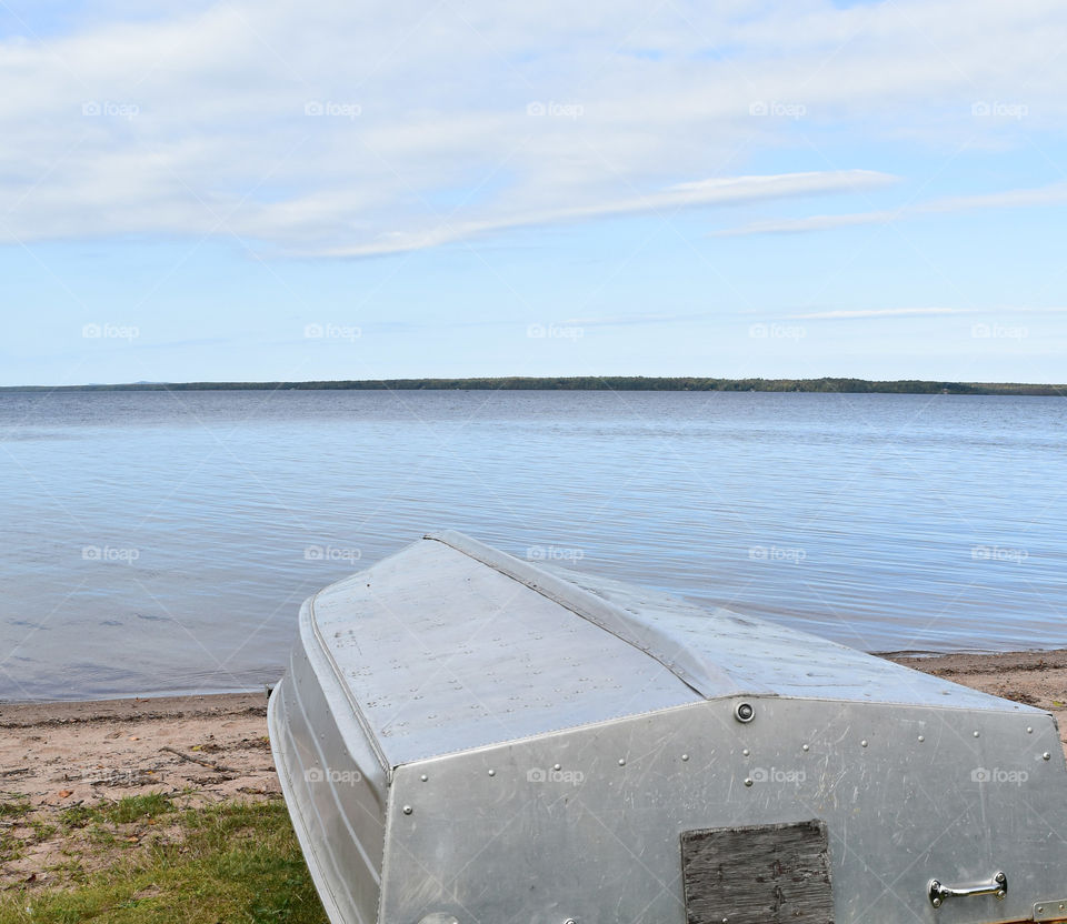 Row boat on the beach