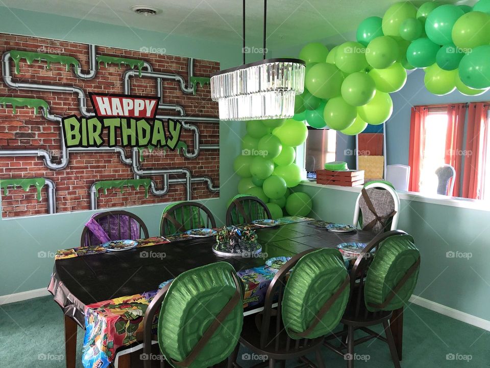 TMNT themed birthday party 