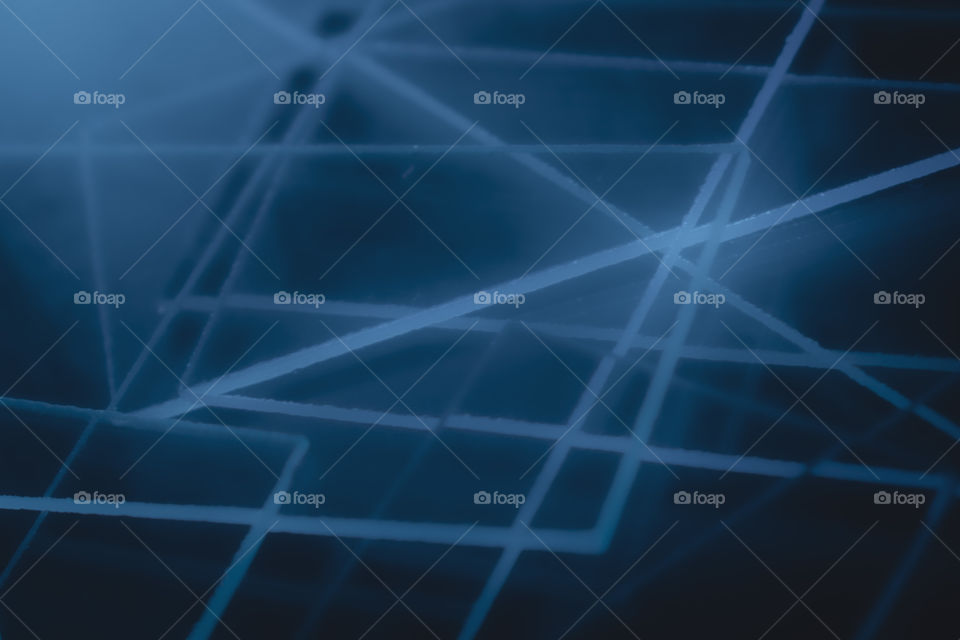 White lines in blue background abstract 