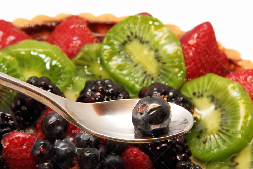 Cake with fruits