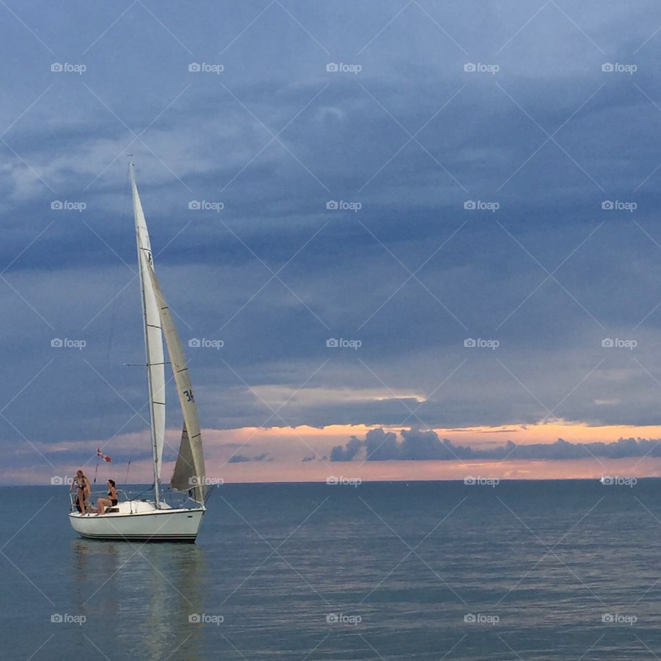 Sailboat in the sunset