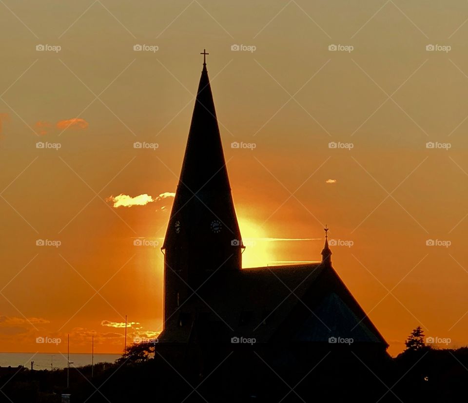 Sunset back the Church 