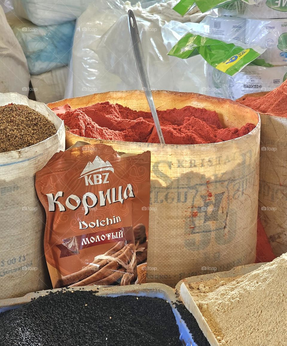 piment au marché de Tachkent