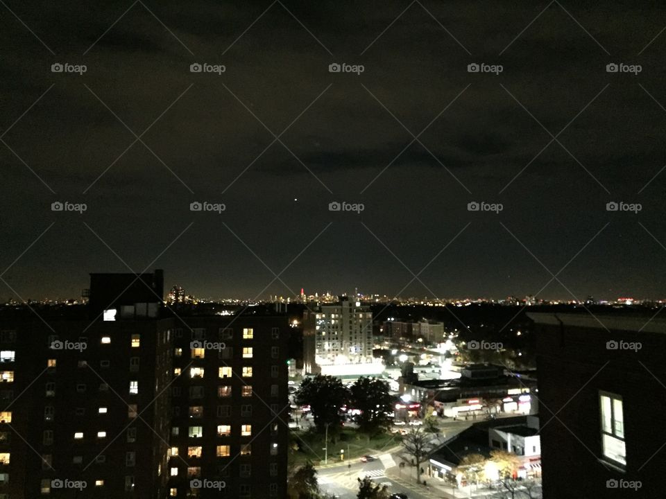 Amazing skyline of NYC at night 