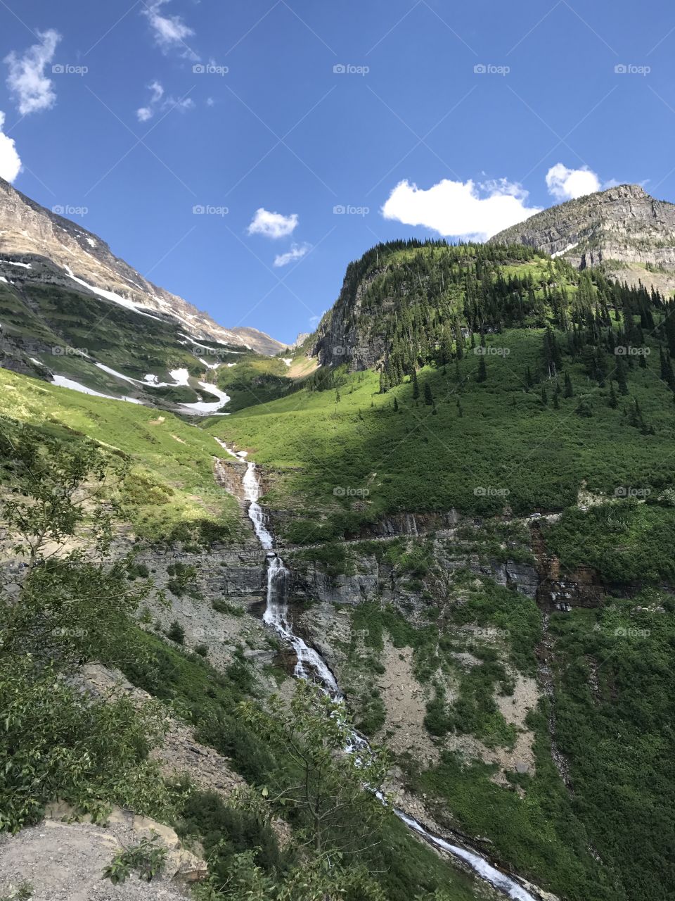 Mountain waterfall 