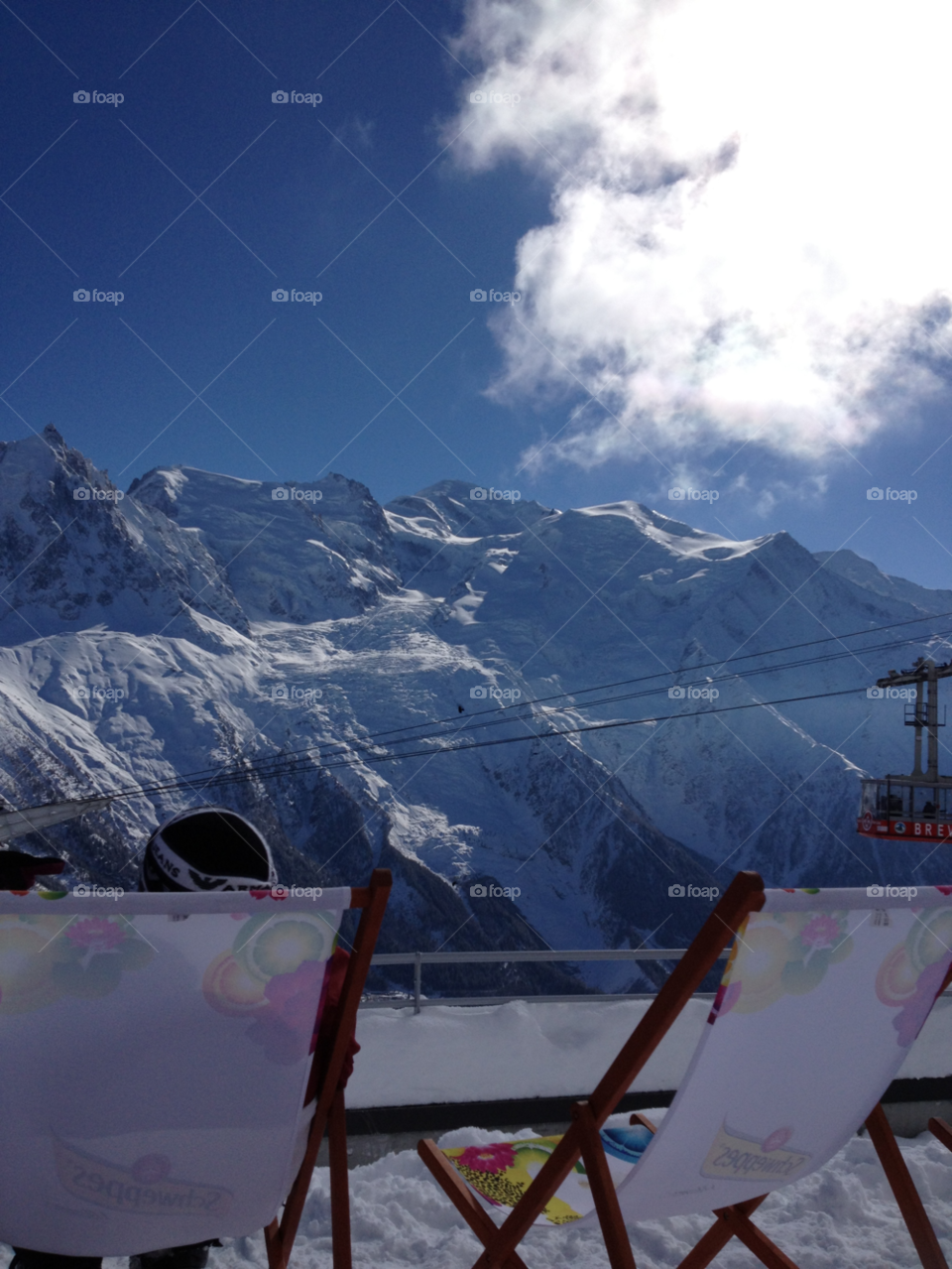 snow mountain sun relax by clarkie28