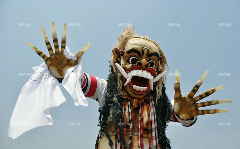 Ogoh-ogoh. the giant puppets symbol of devil