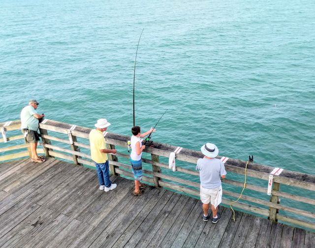 summer time fishing at the pier