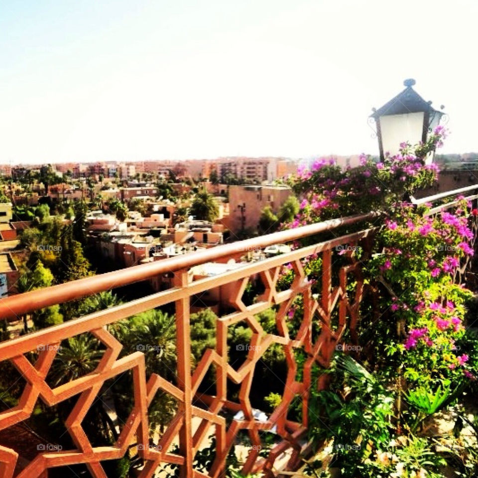 Panoramic view of Marrakech city