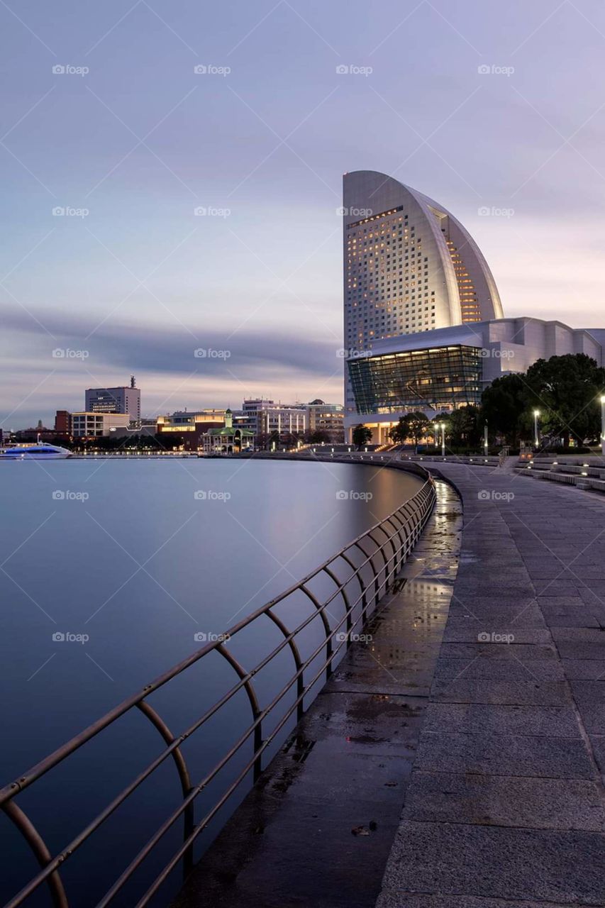 building in front of the sea
