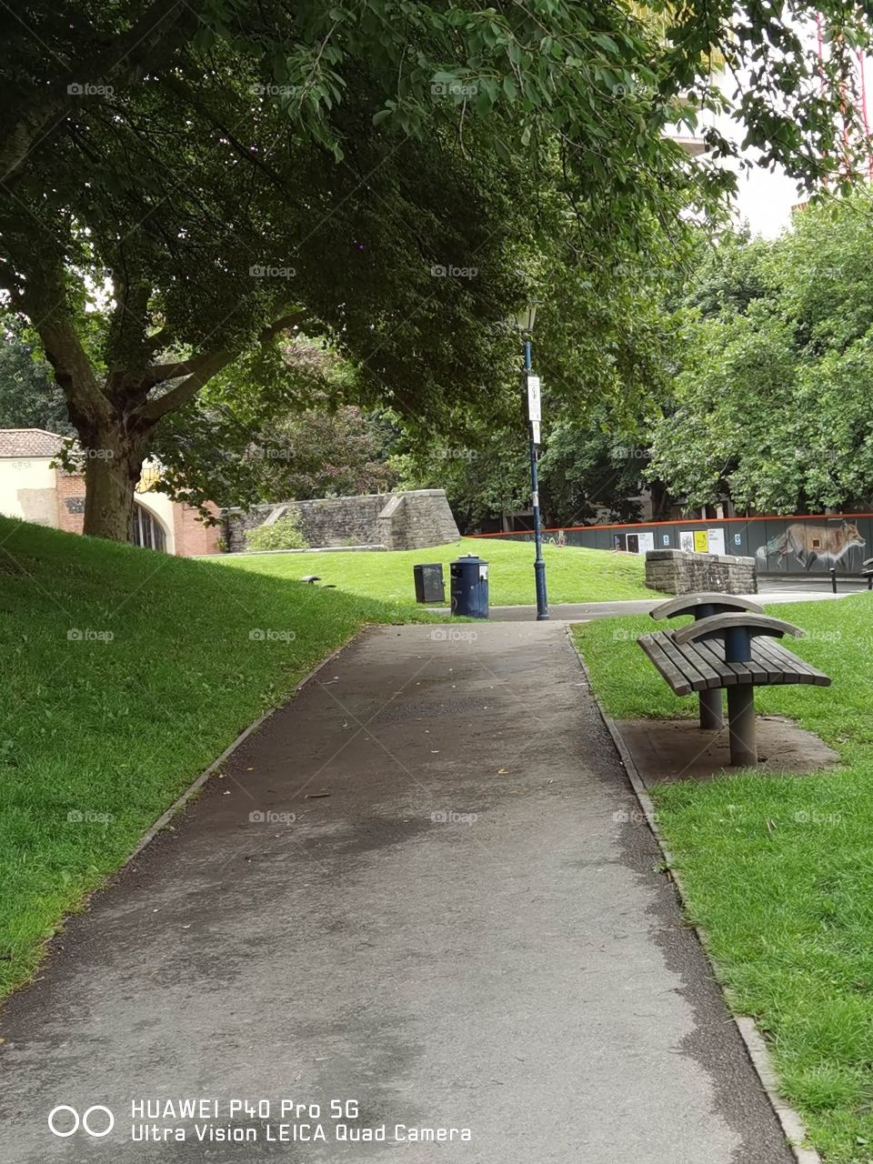 visión lateral del parque