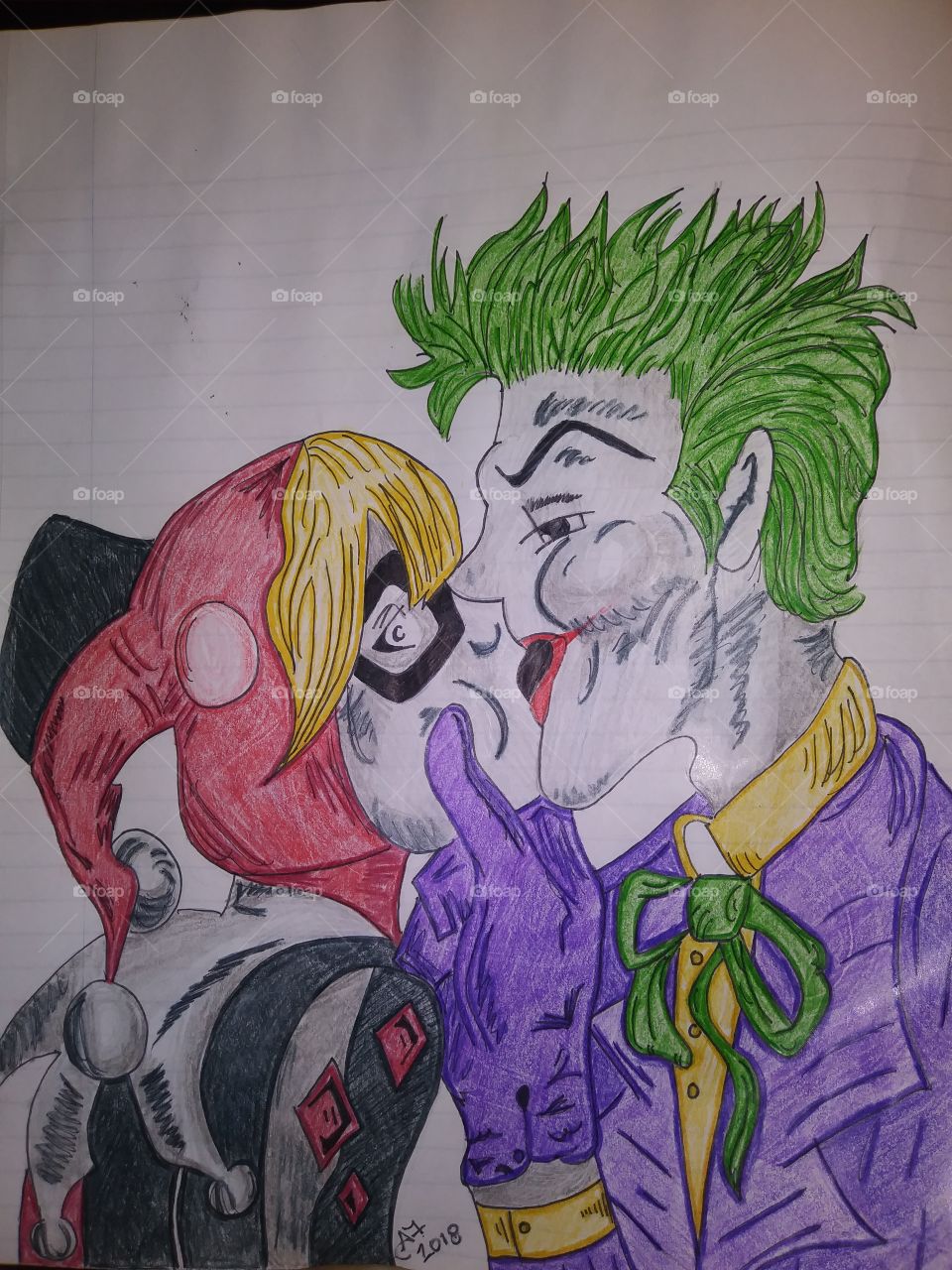 Harley Quinn and Joker Drawing