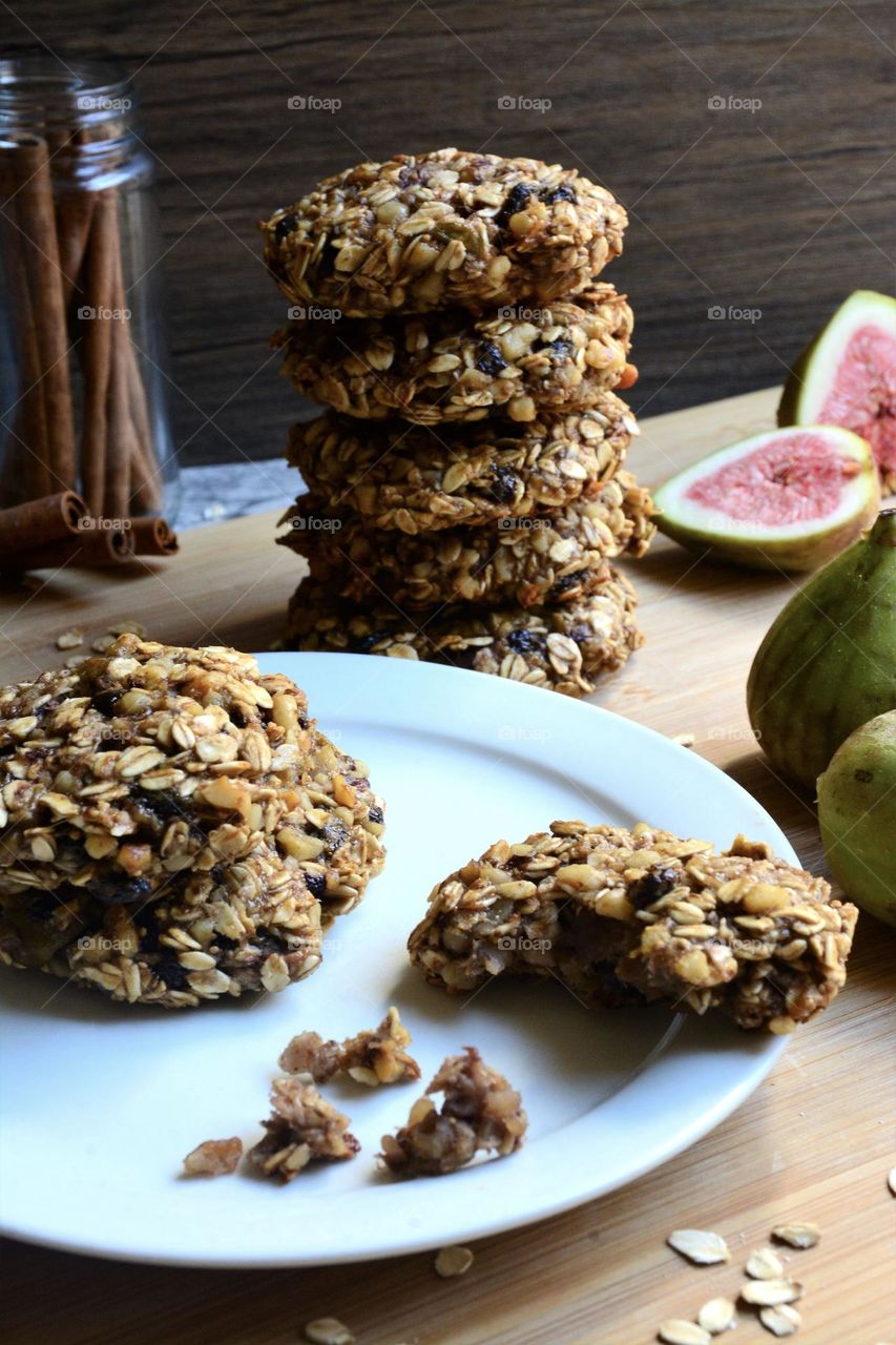 Eating Fig Oat Cookies