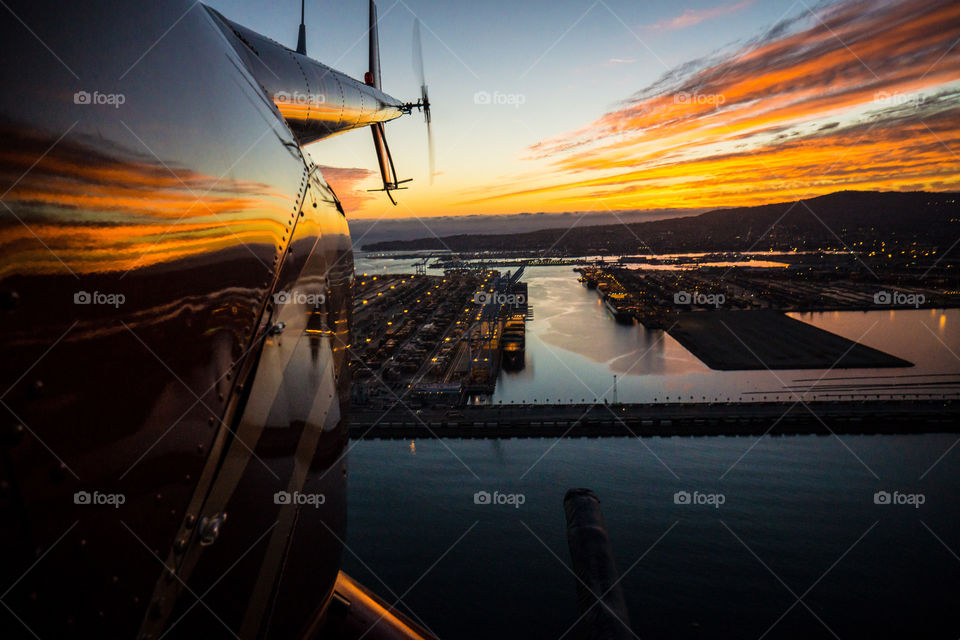 Helicopter sunset 