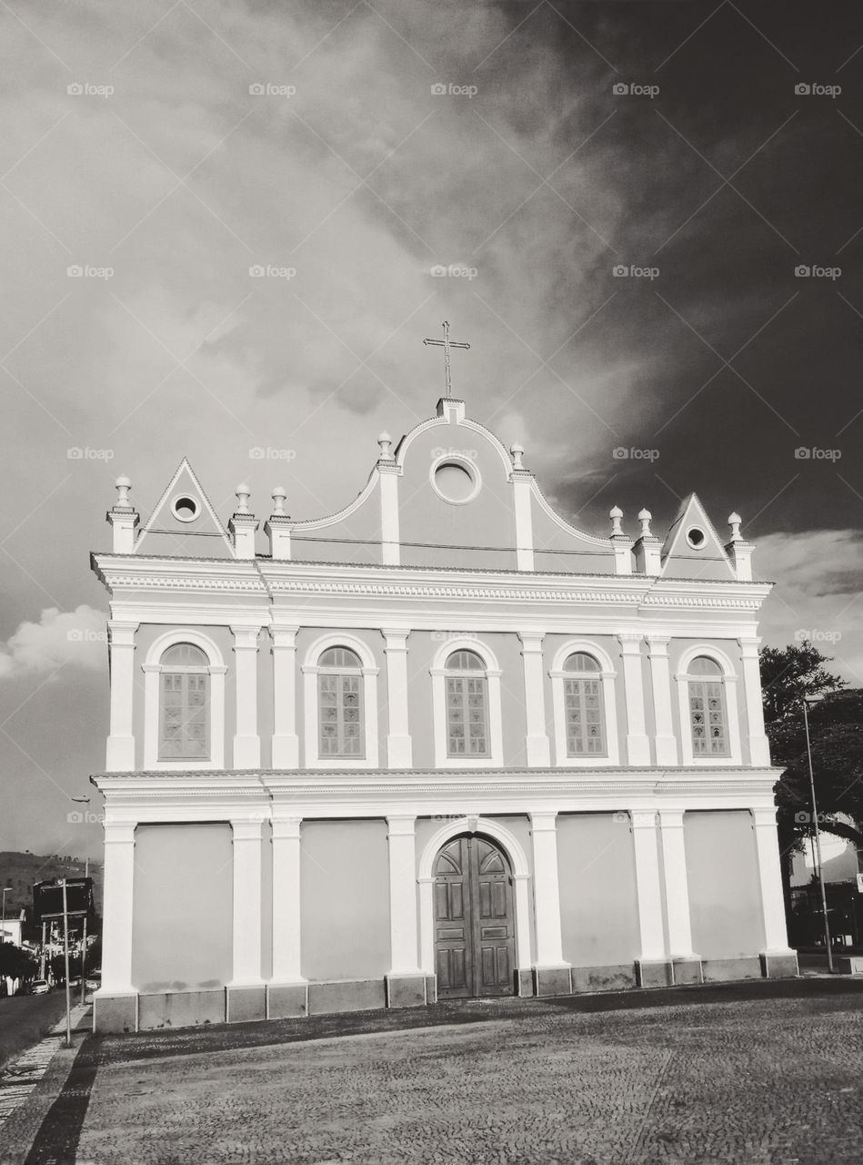 Old church, historic town