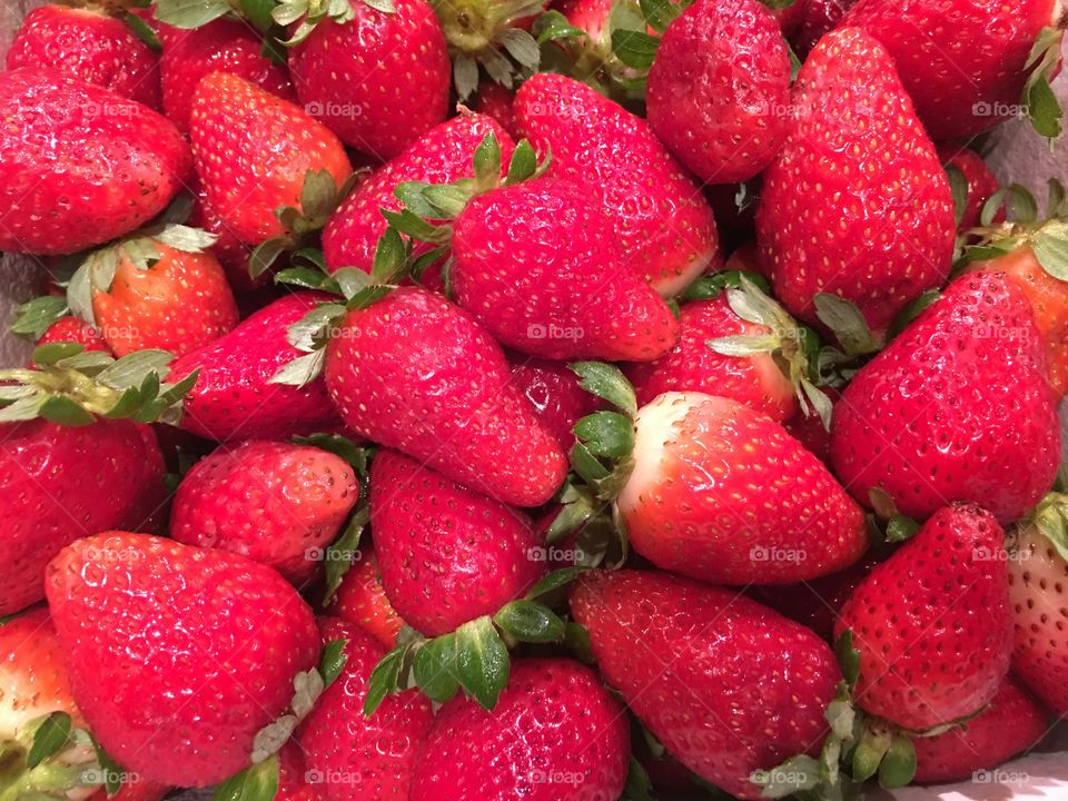 Full frame shot of strawberries