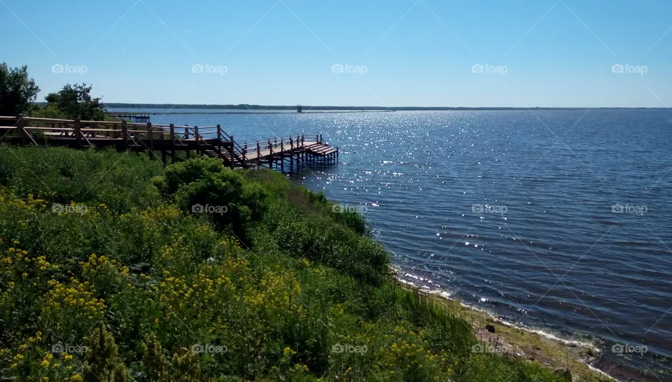 A wooden pier