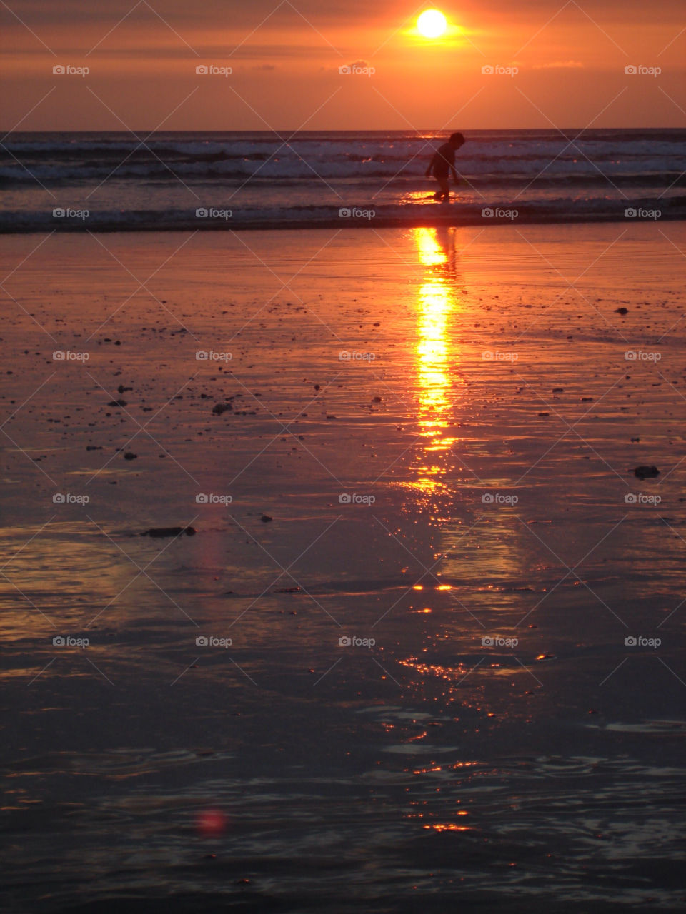 beach sunset sand kid by daflux