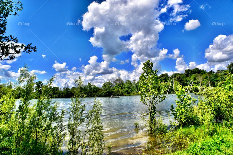 Lake view in Indiana state park
