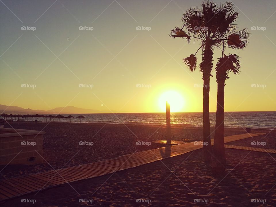 Beach, Sunset, Water, Ocean, Sun