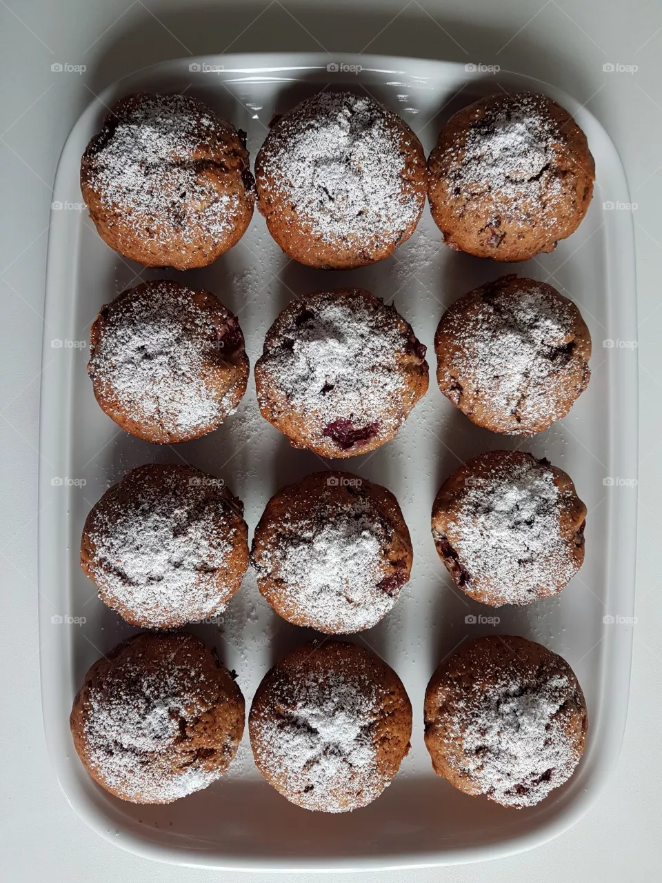 Fresh muffins, ready to eat