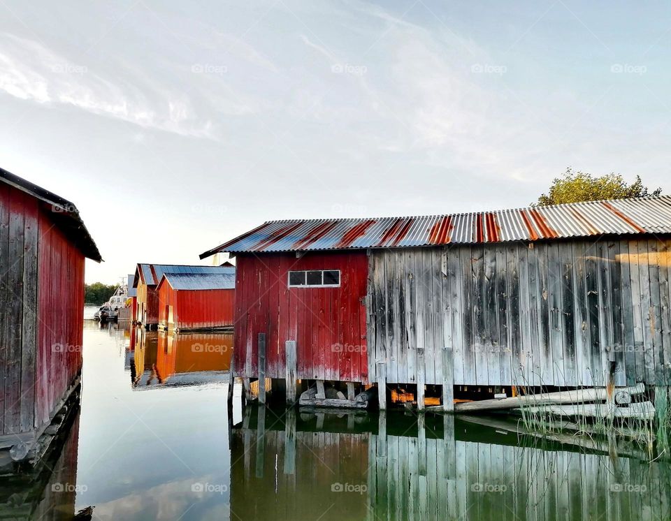 Old boathouses in the Finnish archipelago, Åland