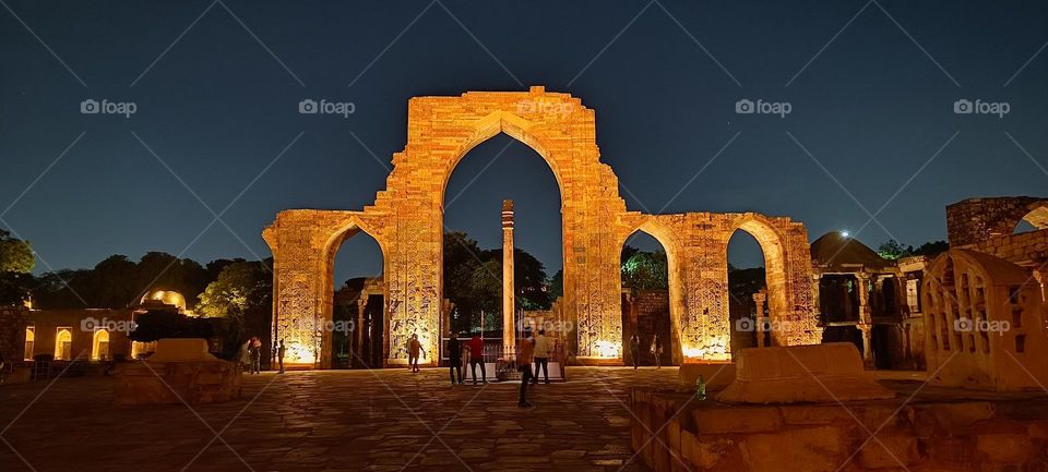 The iron pillar of Delhi is a structure 7.21 metres high with a 41-centimetre diameter that was constructed by Chandragupta II (reigned c. 375–415 AD), and now stands in the Qutb complex at Mehrauli in Delhi, India.It is famous for the rust-resistant