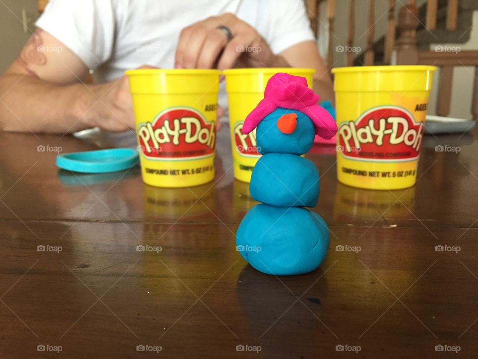 Play-Doh snowman