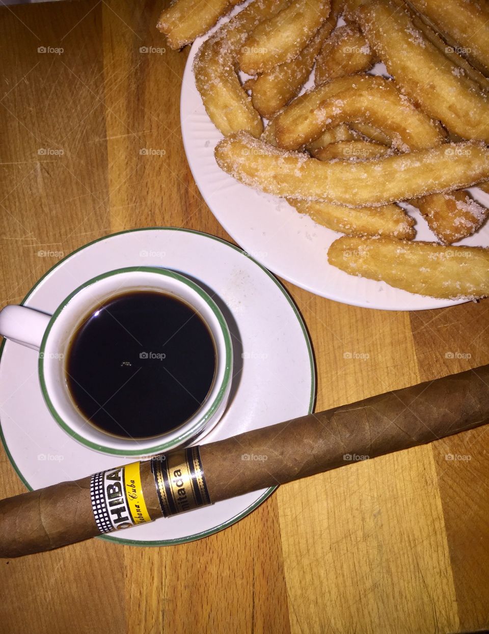 Cuban coffee and churros for breakfast 