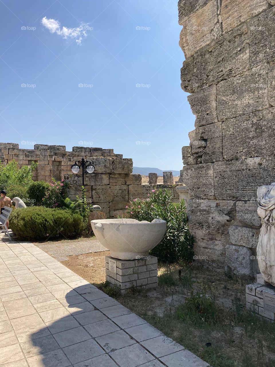 Ephesus ancient city. Sightseeing in Turkey. Hot sunny day in Kusadasi. Ancient ruins of historic places. To travel is to live. Museum in Ephesus 