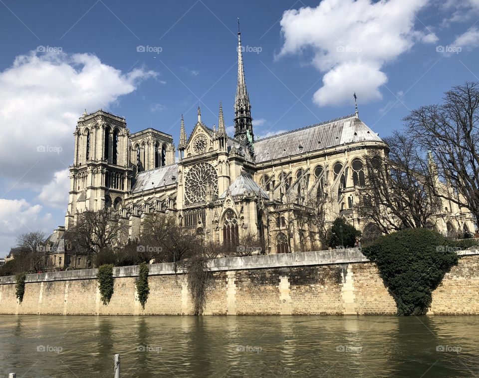 Southern facade of Notre Dame de Paris