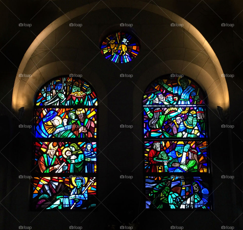 Church windows in Manila