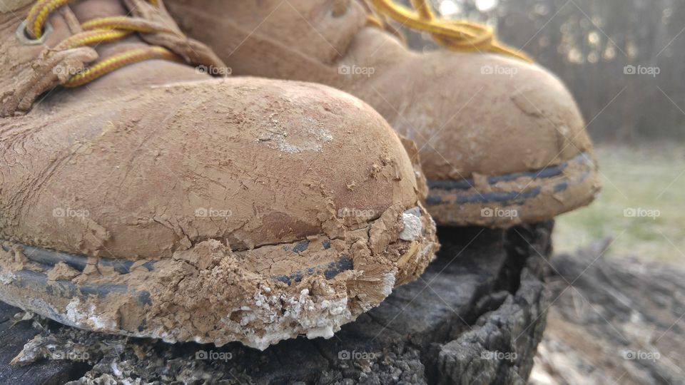 Muddy Work Boots