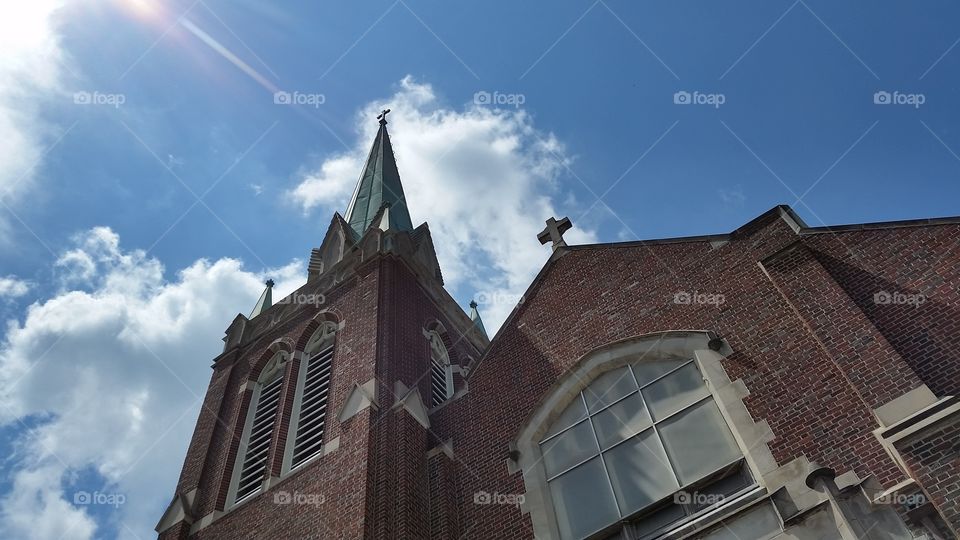 church spire. Family Baptist, Minneapolis 