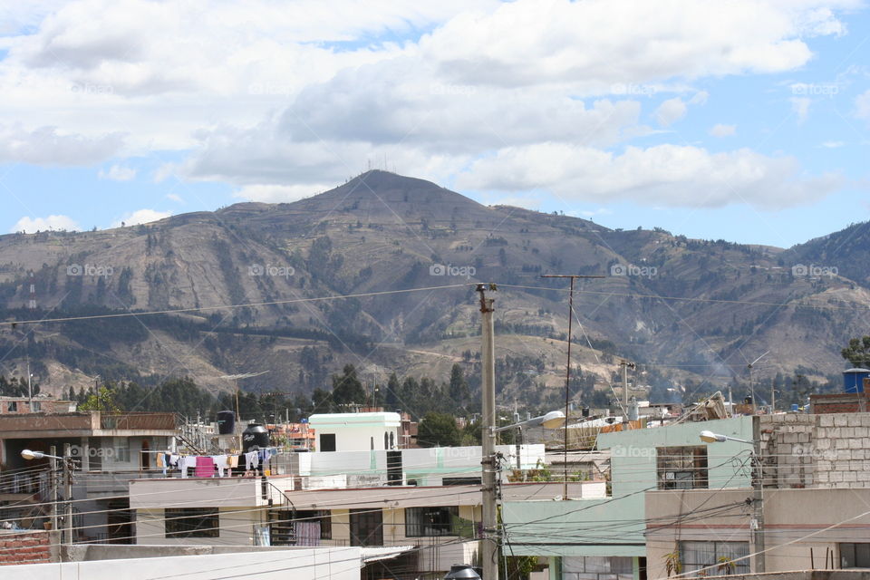 House tops in Riobamba Ecuador.