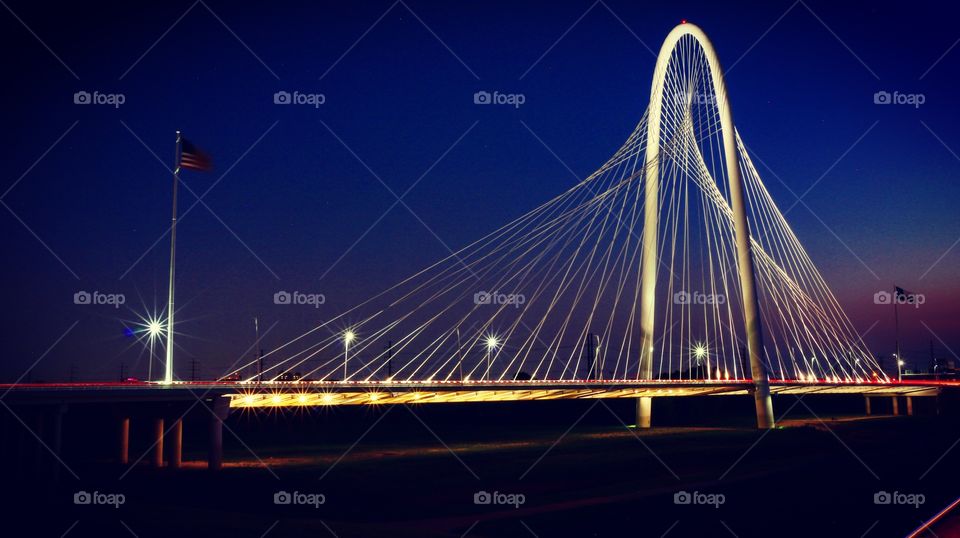 Awesome view of Dallas bridge 