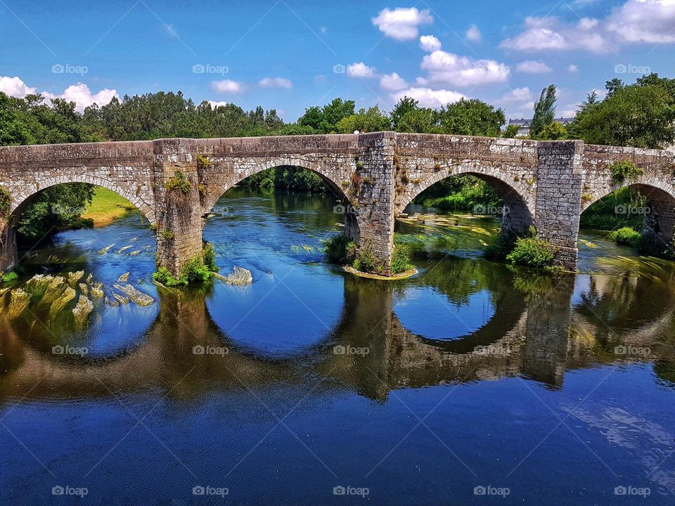 Medieval bridge, Galicia, Spain