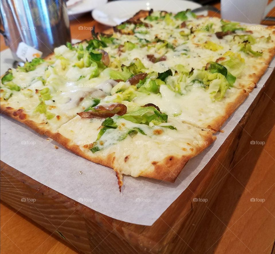 Brussle Sprout & Fontina Flatbread Pizza