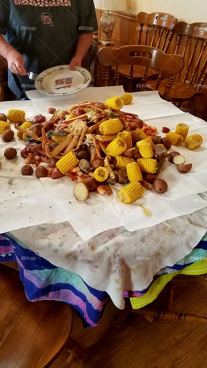 low country boil. vacation, 2017.  Myrtle Beach SC