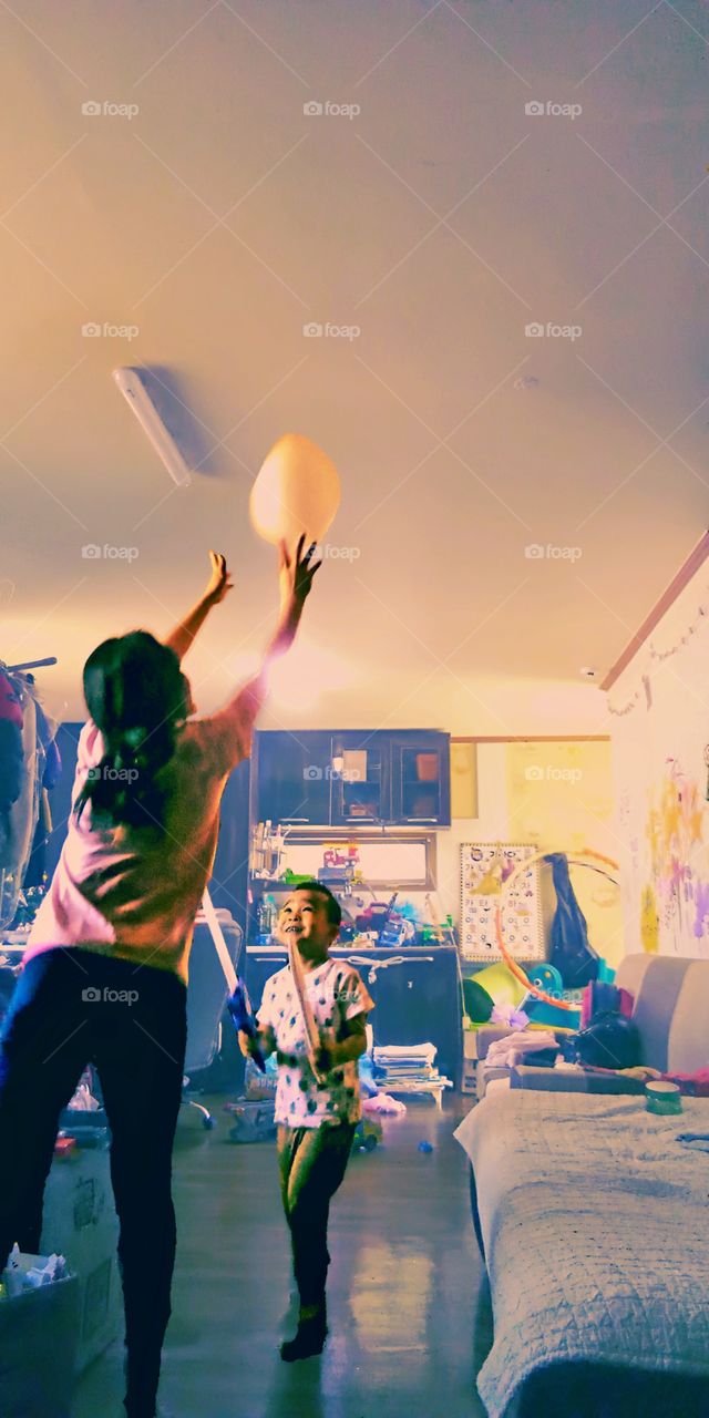 playing with my kids will make me feeling happy and relax my heart and mind for i know my kids is happy.