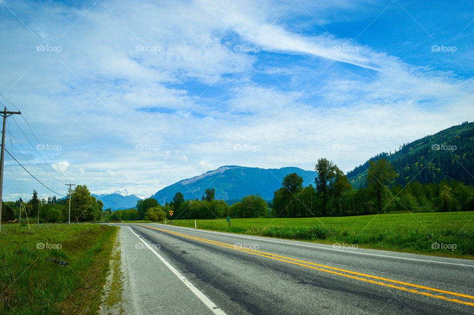 a good old fashioned country road in the middle of nowhere