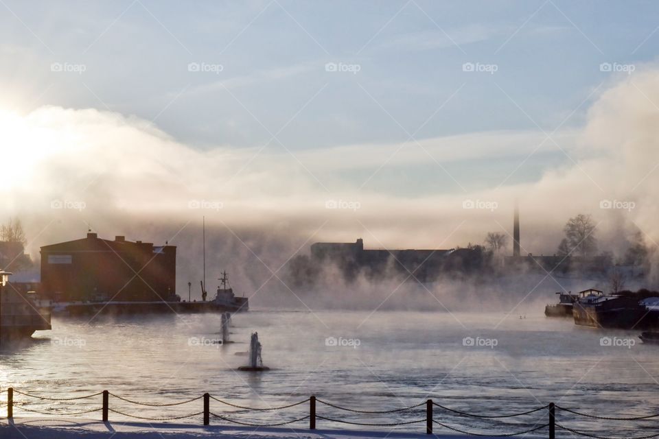 From bryggeparken in Skien a very Cold winterday. 