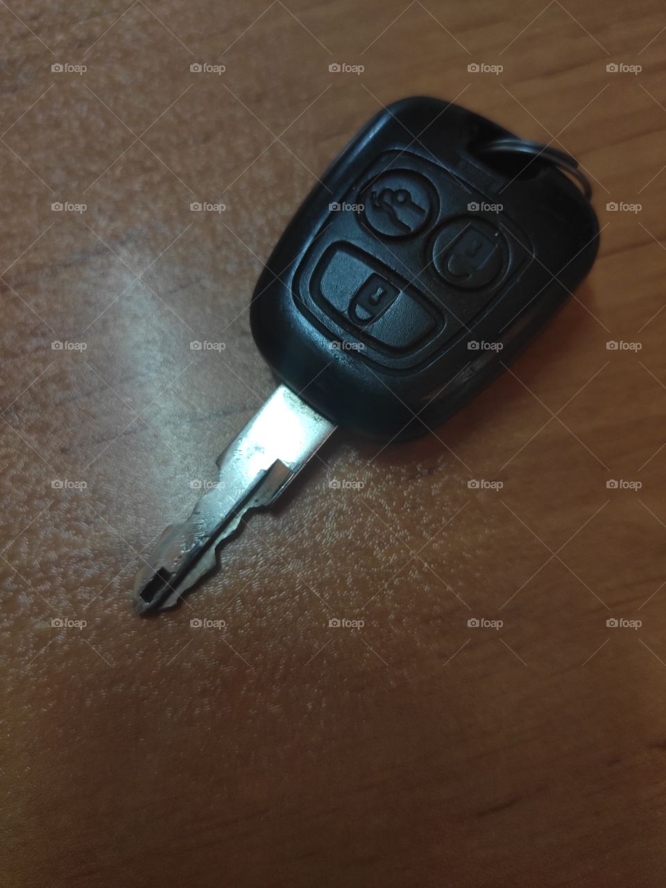 a car key on the table